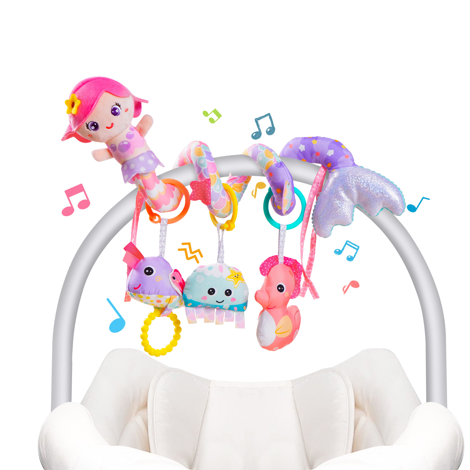 Car Accessories For Baby - Jouets spirale pour siège auto bébé