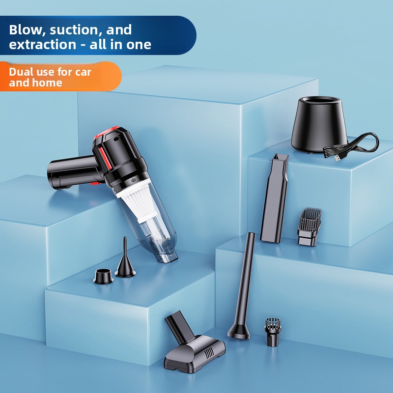 Car Vacuum Cleaner - Aspirateur portable sans fil 3-en-1 multifonction,